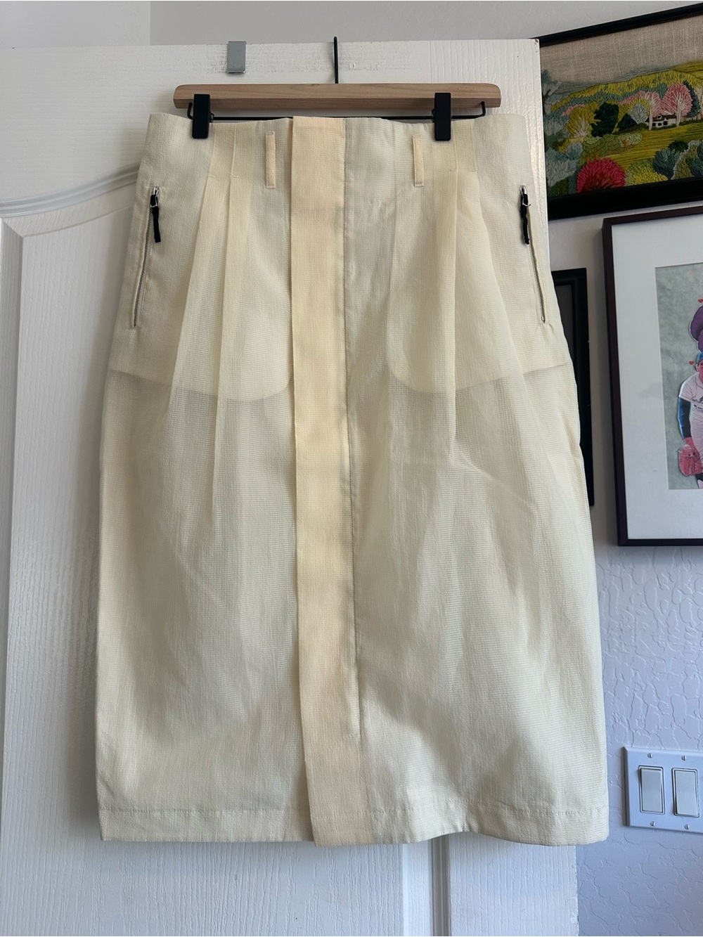 Nike Esc Collection Yellow Woven Worker Skirt. Size: Large. Excellent condition